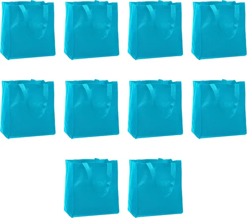 Vista 10 de DISCOUNT PROMOS Juego de 10/50/100 bolsas de tela reutilizables personalizadas, paquete a granel personalizado, plegable, lavable, bolsa de compra