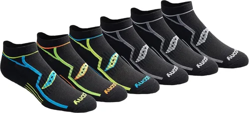 Vista 15 de Saucony Calcetines invisibles Rundry Bolt Performance para hombre, disponibles en tallas M-XXL (6, 12, 18 pares)