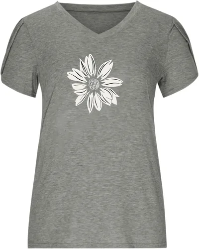 Vista 4 de Womens Summer Tops 2023 Teen Girls Fashion Boho Juniors T-Shirts Workout Tops Short Sleeve T-Shirts