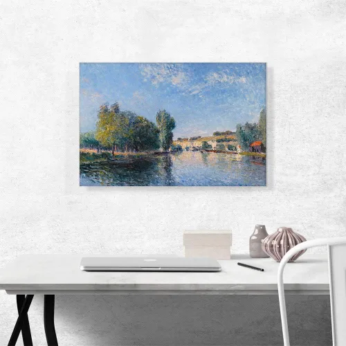 Vista 2 de ARTCANVAS The Loing In Moret 1883 - Lienzo impreso por Alfred Sisley, 26 x 18 pulgadas (0.75 pulgadas de profundidad)