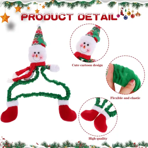 Vista 8 de Funda elástica para monitor de computadora de Navidad, decoración de Navidad, cubierta de borde de monitor de computadora de reno, funda elástica