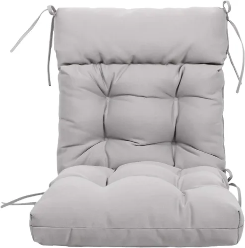 Vista 2 de ARTPLAN Cojín para Silla de Exterior Adirondack, Cojín de Patio para Todo Clima, Almohada Acolchada de Mimbre para Muebles de Patio, Gris