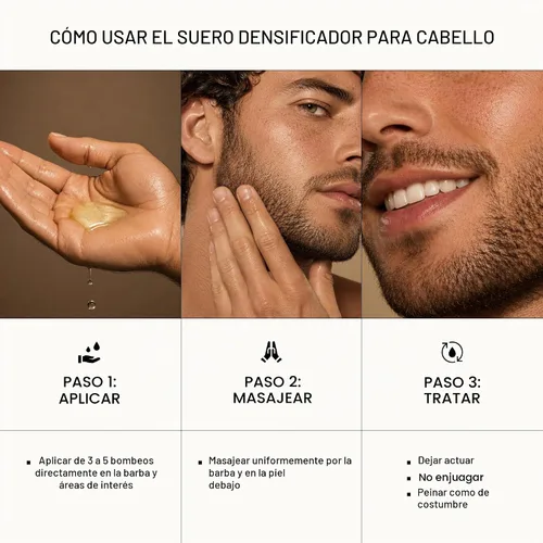Vista 4 de Aceite para barba densificante, sin perfume, para barba más completa, 1 onza líquida