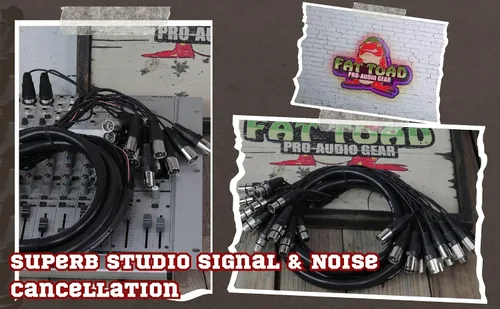Vista 7 de Fat Toad Cable de serpiente XLR de 16 canales de 10 pies (ShieldedPRO X Series) – Cable de conexión de audio para estudio, escenario, interfaz