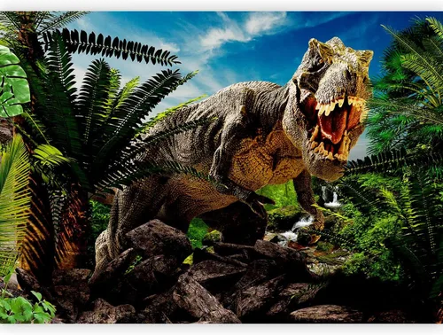 Vista 10 de artgeist Mural de pared Dinosaurios 79 x 55 pulgadas - Papel tapiz no tejido XXL Decoración de pared de forro polar Impresión fotográfica Diseño