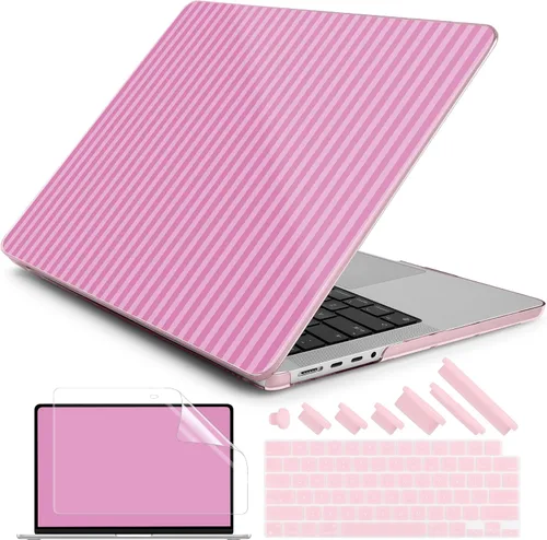 Vista 19 de DONGKE Funda para M5 MacBook Pro de 14 pulgadas 2025 2024-2021 M4 M3 M2 M1, cubierta de carcasa dura de plástico compatible con A3434 A3112 A3401