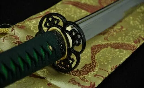 Vista 6 de Espada samurái japonesa de 41 pulgadas, hoja de espiga completa, muy afilada