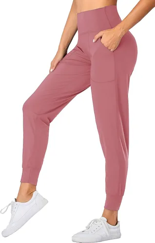Vista 37 de Oalka - Pantalones deportivos para mujer, con cintura alta y bolsillos, para hacer deporte, yoga y entrenar