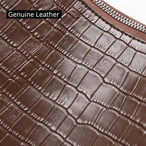 Vista 5 de Las mujeres de cuero genuino pequeño bolso de hombro Crossbody clásico embrague monederos 90s Y2k bolsos