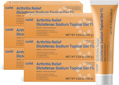 Vista 13 de Curist - Gel tópico de diclofenaco sódico al 1 por ciento 150g para el dolor de artritis - Alivio del dolor en las articulaciones para el dolor