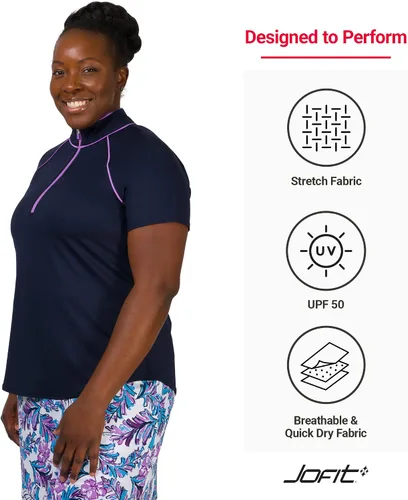 Vista 3 de Jofit Apparel - Ropa deportiva de manga corta para mujer para golf y tenis