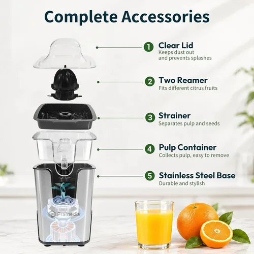 Vista 5 de Exprimidor eléctrico de cítricos, máquina de jugo de naranja