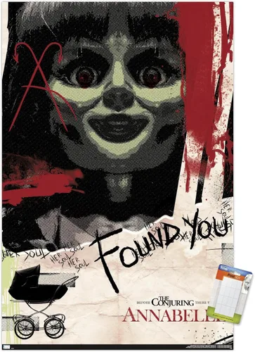 Vista 11 de Trends International Annabelle - Póster de pared de Found You, 14.725 x 22.375 pulgadas, versión enmarcada de madera de granero