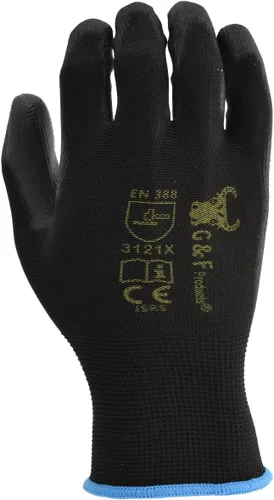 Vista 4 de G & F - Guantes de trabajo para hombre, agarre ligero, revestimiento de poliuretano, compatibles con pantalla táctil, flexibles y transpirables