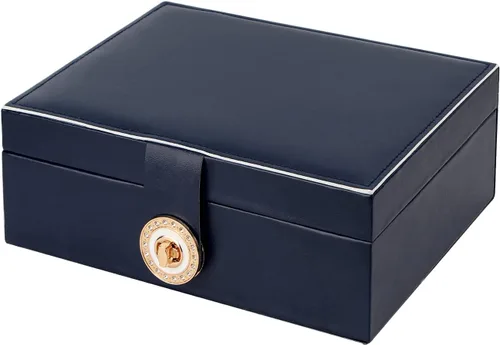Vista 2 de YONZONE Joyero para mujeres y niñas, organizador de joyas grande para anillos, aretes, collares, pulseras, estuche organizador de joyería de piel