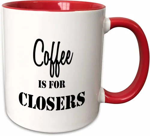 Vista 8 de 3dRose Tory Anne Collections Quotes - CAFÉ ES PARA CIERRADORES - Tazas (mug_234653_4)