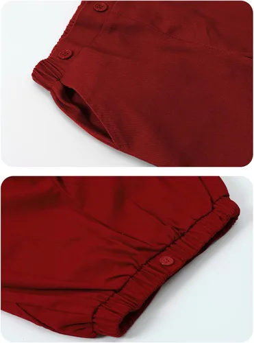 Vista 22 de A&J DESIGN Conjunto de ropa formal para niños pequeños con tirantes y tirantes