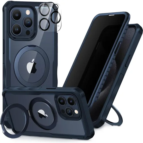 Vista 134 de CENHUFO Funda de privacidad para iPhone 11 Pro, funda de cuerpo completo con protector de pantalla de privacidad de vidrio templado 9H integrado