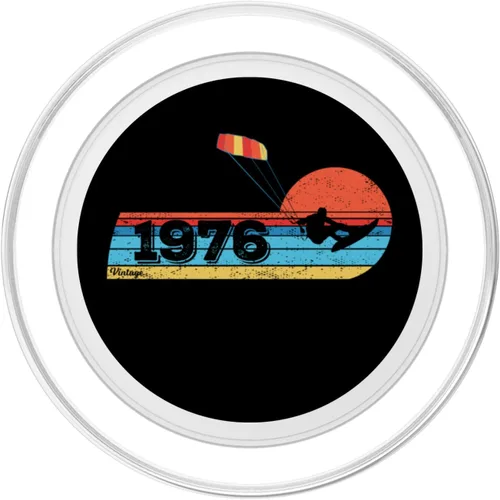 Vista 2 de Kitesurfer Kitesurfing Birthday Vintage 1976 born Kitesurf PopSockets MagSafe PopGrip for iPhone