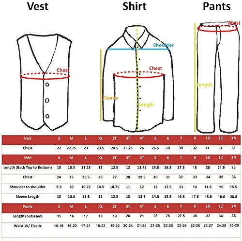 Vista 3 de 4pc Formal Bebé Adolescente Chico Champagne Chaleco Corbata Negro Pantalones Trajes S-14 (7)