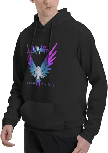 Vista 3 de Logan Paul Maverick - Sudadera con capucha de forro polar cepillado suave para hombre, manga larga, con capucha