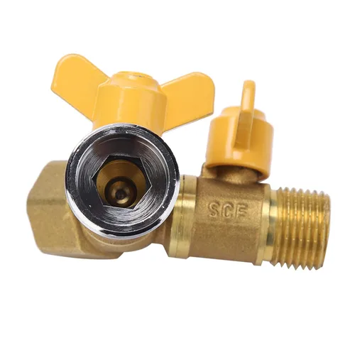 Vista 8 de Adaptador de grifo G1/2 de 2 vías con interruptor de válvula de cobre, separador de agua, conector de grifo para lavadora