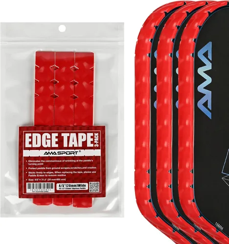 Vista 72 de PICKLETECH Cinta de protección de pala de pickleball – Protector de borde de cabeza de paleta – Cinta de protección de borde de raqueta ajuste
