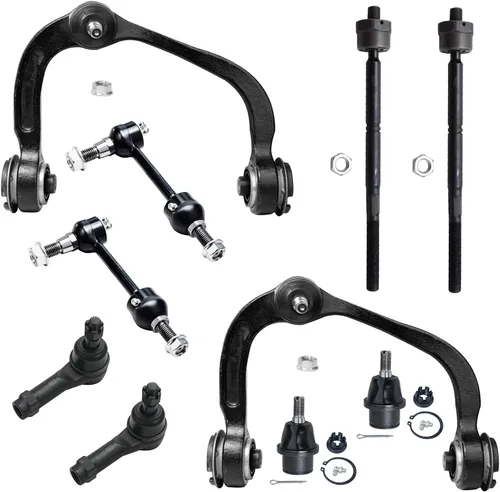 Vista 99 de Detroit Axle - Kit de suspensión delantera de 10 piezas para Chevrolet Trailblazer GMC Envoy 2004-2007 2005 2006 Soportes de brazo de control