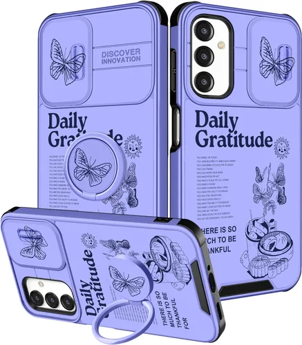 Vista 25 de Funda 2 en 1 para Samsung Galaxy S23 Ultra Flamingo para mujeres y niñas, diseño femenino de flamencos con cubierta deslizante para cámara y soporte