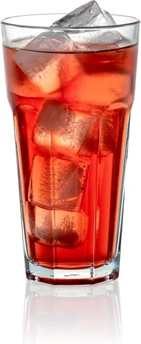 Vista 7 de Red Co. Juego de 6 vasos de vidrio transparente de 16 onzas líquidas para agua, jugo, cerveza, cócteles