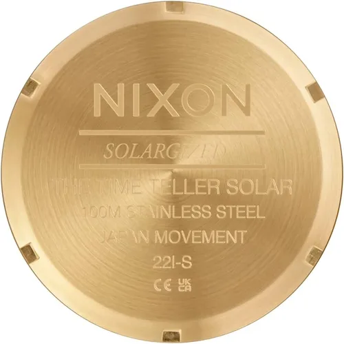 Vista 5 de NIXON Time Teller Solar A1369-328.1 ft - Reloj analógico de moda para hombre resistente al agua con energía solar