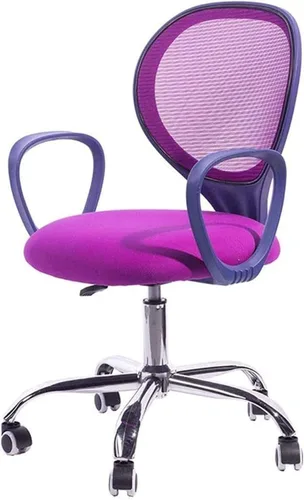 Vista 9 de Ergonomic Round Back Office Chair Staff Student Dormitory Computer Seat Home Mesh Lifting Chair Backrest Rotating Chair(A)