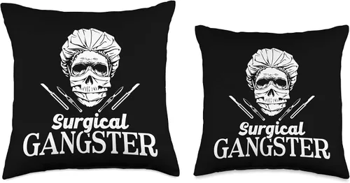Vista 3 de Zone - 365 Funny Surgery Tech Quirúrgico Gangster Funny Cool Surgery Tech - Almohada de 16.0 x 16.0 in, multicolor