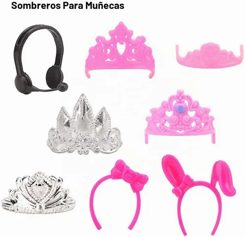 Vista 3 de 40 bolsas de accesorios para muñecas, collar de corona, peine para muñeca