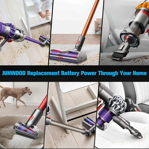 Vista 9 de Batería de repuesto mejorada de 10000 mAh 21.6 V 229687 para Dyson V7 batería con pantalla LCD compatible con 225403 SV11 V7 Animal Motorhead
