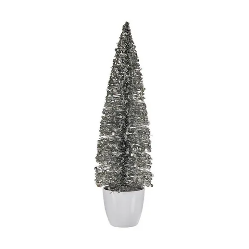 Vista 2 de Árbol de Navidad Krist+ Blanco Plateado Plata Plástico 10 x 38 x 10 cm
