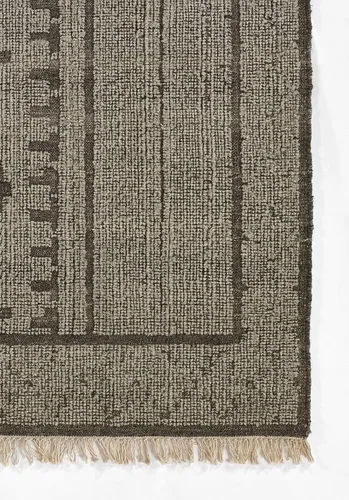 Vista 3 de Momeni Bristol - Alfombra tradicional tejida a mano de lana y algodón para interiores, natural, 5 x 8 pies