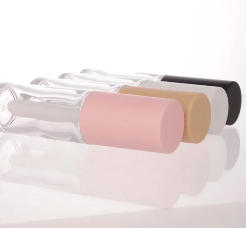 Vista 8 de COSIDEA 15 tubos vacíos de PETG grandes doe foot Wand Lip Gloss Tubes de 0.3 fl oz 0.33 oz tubo de brillo de labios nude con aplicador de cepillo