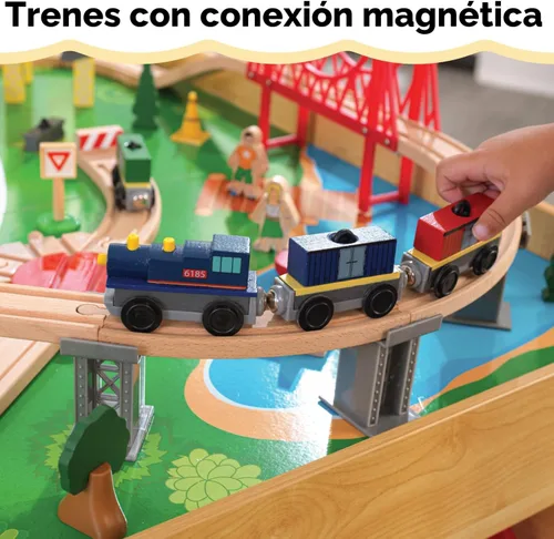 Vista 6 de KidKraft, Mesa y Set de Tren de cataratas