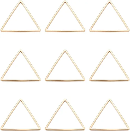 Vista 19 de FASHEWELRY 35 anillos de acero inoxidable con eslabones de corazón, 4 tamaños, diseño de corazón dorado, bisel abierto, conectores para colgar