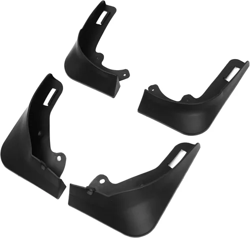 Vista 4 de FREEMOTOR802 Compatible con 2020-2023 Tesla Modelo Y guardabarros, PP negro delantero y trasero, protección contra salpicaduras, guardabarros