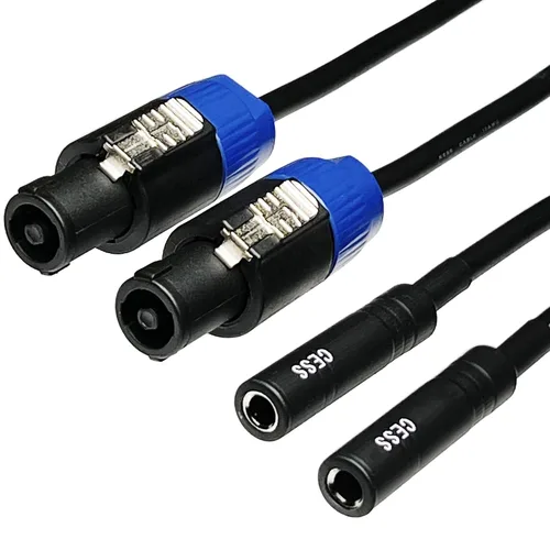 Vista 3 de CNCESS Cables de altavoz 1/4 TS hembra a Speakon, paquete de 2