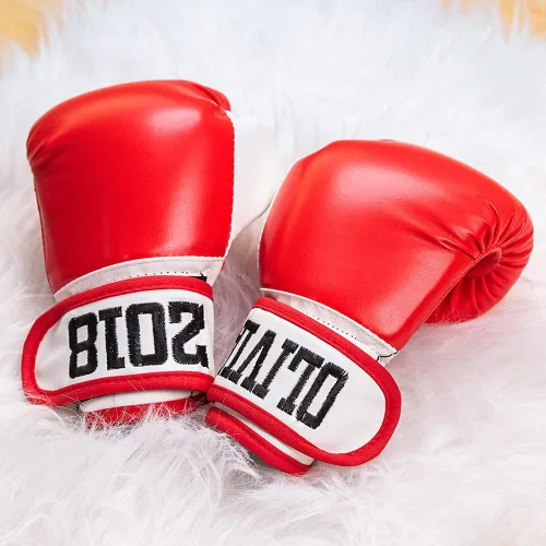 Vista 6 de Guantes de boxeo bordados personalizados para niños, con nombre para jóvenes, guantes de entrenamiento de boxeo para niños y niñas