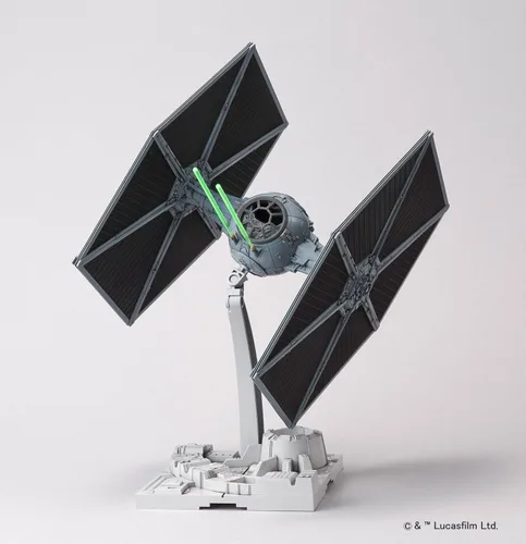 Vista 4 de Revell (Bandai Original) 01201 Star Wars TIE Fighter 1:72 a escala 1:72 sin construir/pre-colorear/clip (sin pegamento) kit de modelo de plástico