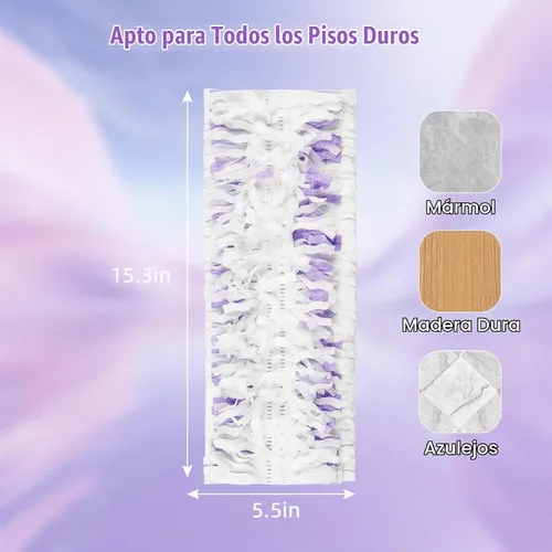 Vista 6 de Paquete de 24 almohadillas desechables para mopa multisuperficie Power Mop™ Tiras de fregado profundas, alta absorción, repuesto de limpieza