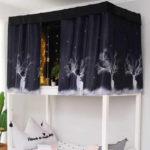 Vista 16 de JIAHG - Cortinas para cama individual para alumnos, para cama individual, tienda de campaña, cortinas, mosquiteras, tela opaca, protección contra