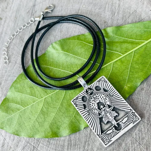 Vista 7 de Baphomet 666 Jewelry Luciferanismo Luciferino Iglesia de Satanás Satánica Leviatán Satánica Cabeza de Cabra Diablo Plata Peltre Colgante de Hombre