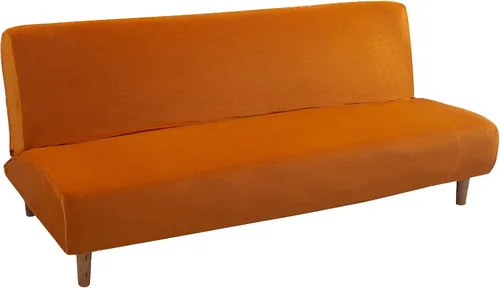 Vista 39 de MIFXIN Funda plegable para futón sin brazos, tela elástica y lavable, protector de muebles para sala de estar, niños y mascotas (beige amarillo)