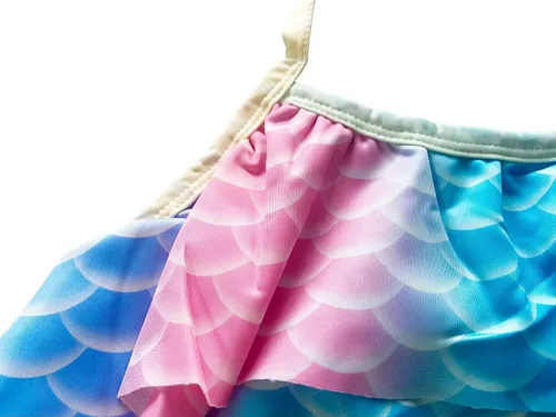 Vista 5 de DNFUN Traje de baño de sirena, sin monoaleta