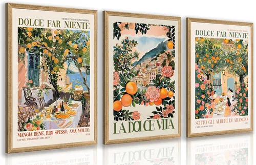 Vista 9 de Cyebmo Juego de 3 pinturas enmarcadas de animales del bosque, decoración de pared de animales salvajes del bosque, decoración de pared, pintura